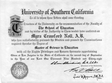 degree master usc myra 1938 gets crawford noll mom paulnoll oregon family