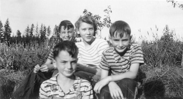 Three Noll Boys with their Keeper - 28 