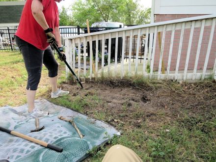 Sandy clears Weeds from Ramp Edge - Page 3