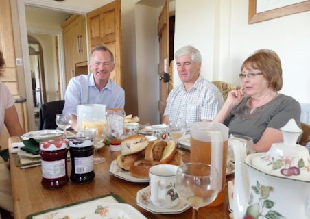 Four Elderly Folks at Dinner  