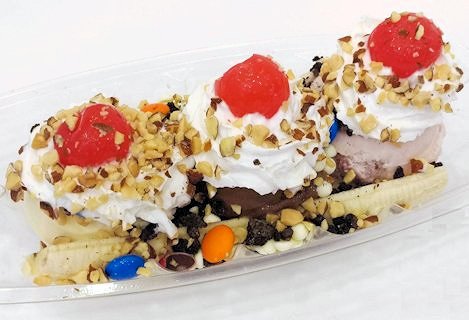 Banana Split with Nuts  