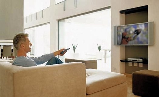 Dad Watching Football on TV 