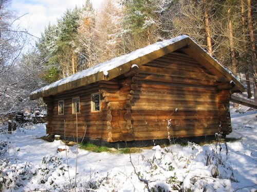 Log Cabin in the Snow - Scene 47