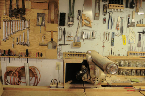 tools on wall