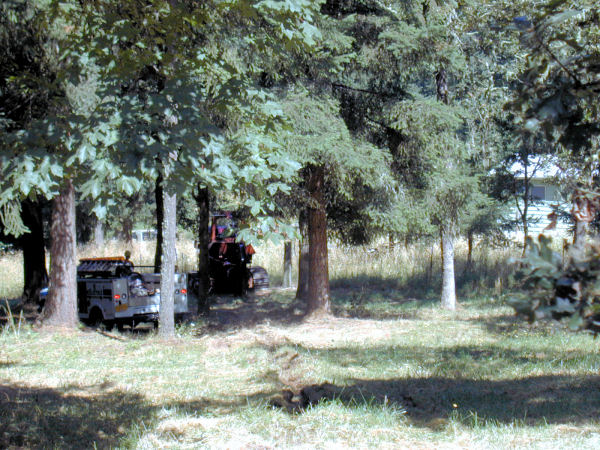 Plowing in Electric Line