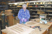 Bernice Sanding the Chair