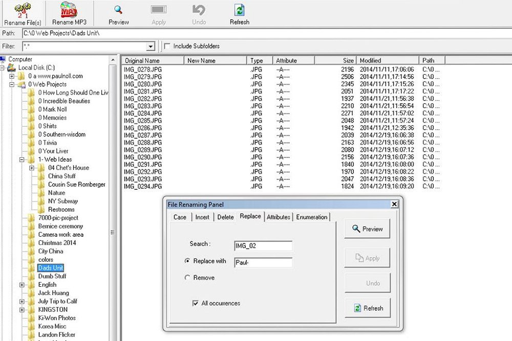 File and MP3 Tag Renamer