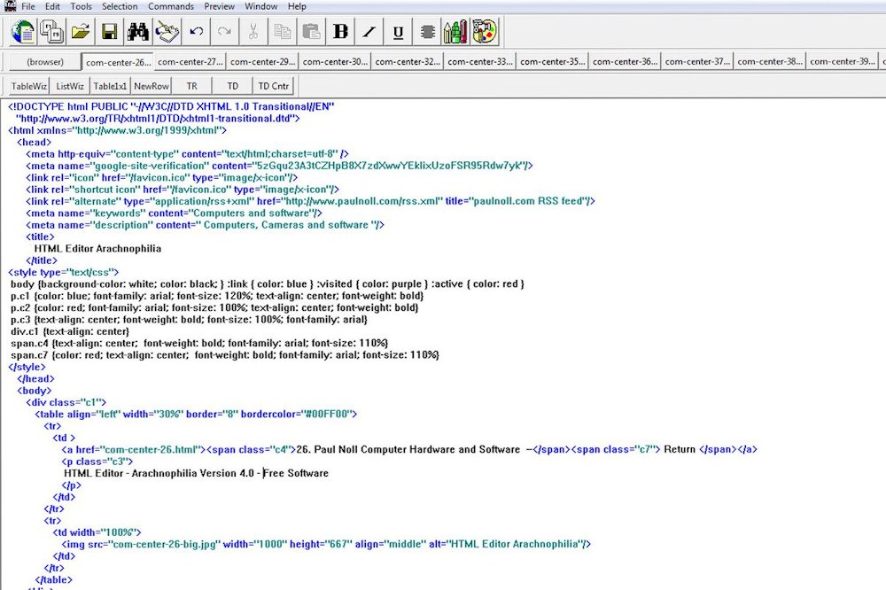 arachnophilia html software arachnophilia html software