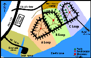 Map of Devil's Lake Campground