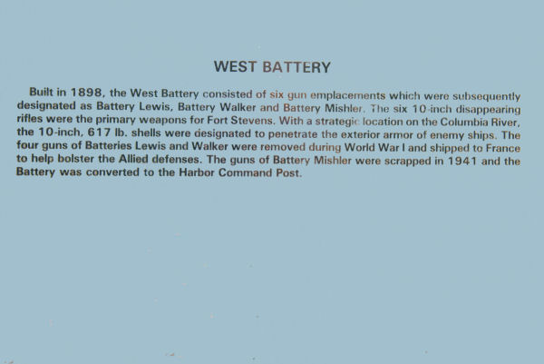 West Battery Information