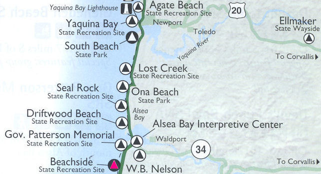 Map to Beachside SP