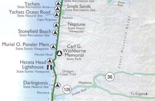 Map to Muriel Ponsler Wayside 