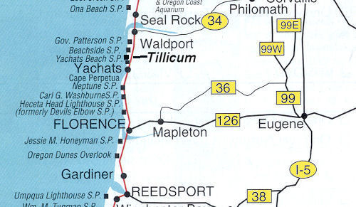 Map toTillicum Beach  