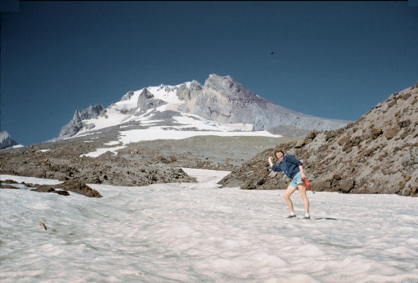 Bernice Enjoys a Beautiful Day on Mount Hood