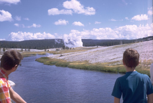 Walking along the Firehole River